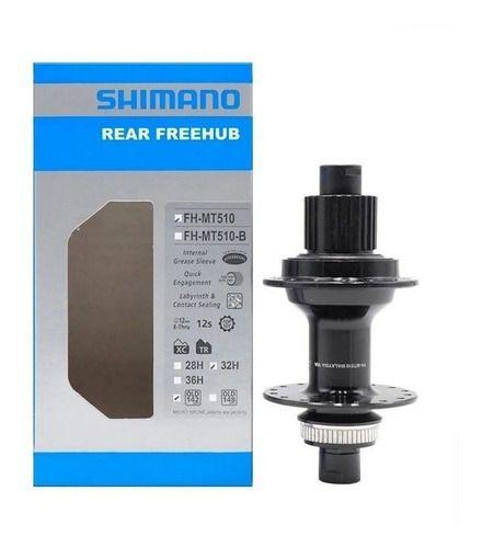 Imagem de Cubo traseiro shimano fh-mt510 12v 142mm 32 furos micro spline