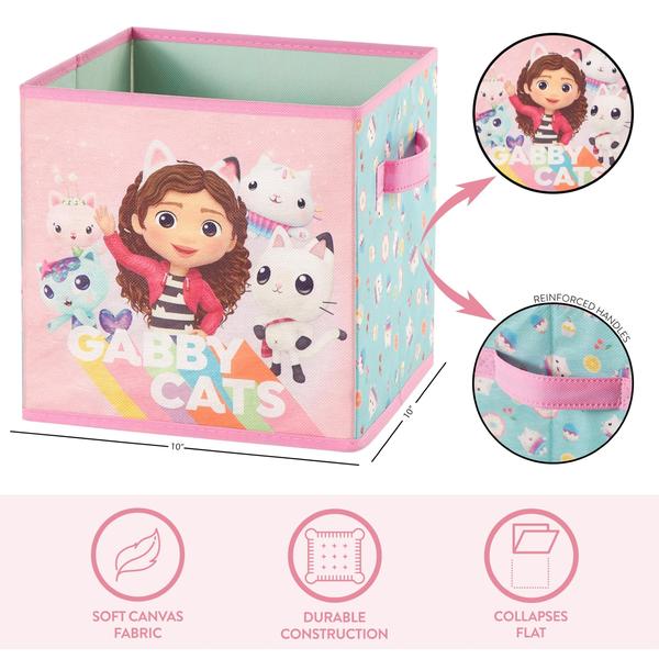 Imagem de Cubos de armazenamento Idea Nuova Gabbys Dollhouse, pacote com 2 unidades, 10x10in