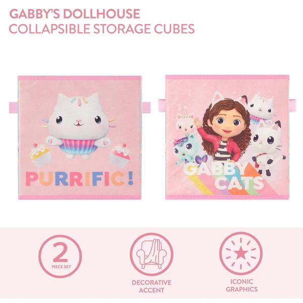 Imagem de Cubos de armazenamento Idea Nuova Gabbys Dollhouse, pacote com 2 unidades, 10x10in