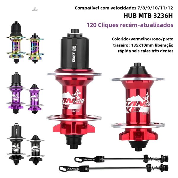 Imagem de Cubos de Bicicleta MTB Tanke 120 - 32/36 Furos - Freio a Disco - Clique