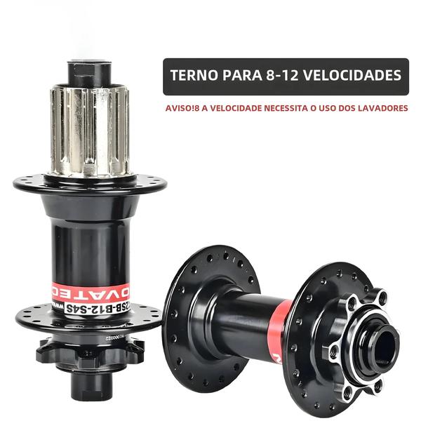 Imagem de Cubos de Bicicleta Novatec D442/D041 - 12mm - 2/4 Rolamentos - Boost