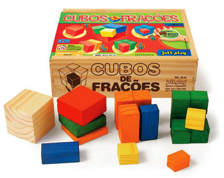 Cubos De Frações 93 Peças Em Madeira Colorido - Jottplay Imagem de Cubos De Frações 93 Peças Em Madeira Colorido