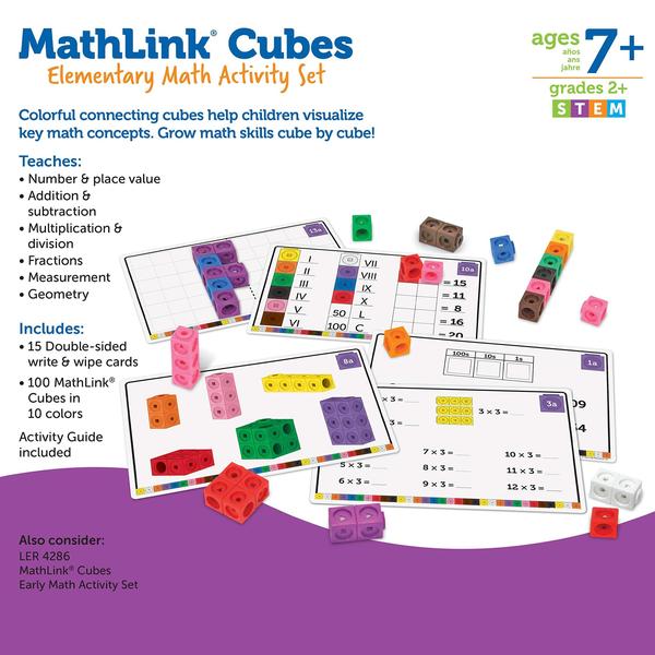 Imagem de Cubos Matemáticos com Cartões de Atividade - Ensino Fund., Manipulação, Pré-escolar, 18m+