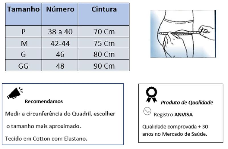 Imagem de Cueca Para Hérnia Inguinal Dupla- Cotton- Creme