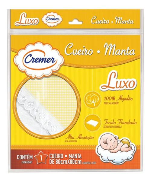 Imagem de Cueiro 100% Algodão Estampa Neutra Cremer Kit C/3 + Frete