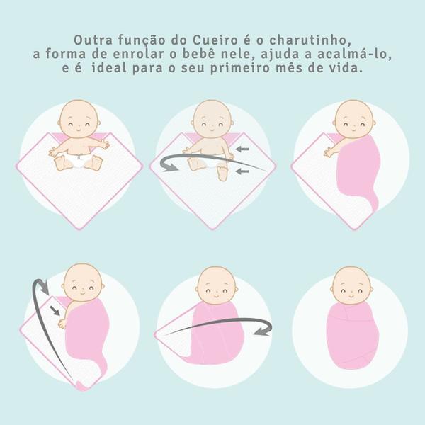 Imagem de Cueiro de bebê Flanelado Papi Baby 100% Algodão 1,00x80cm Kit C/ 3 Unidades