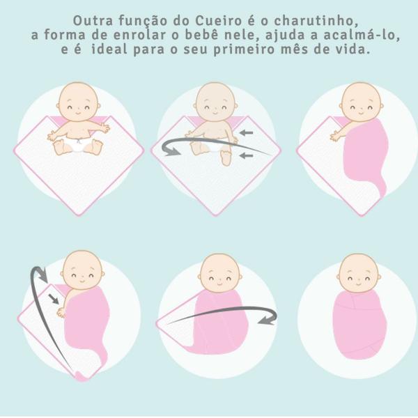 Imagem de Cueiro flanelado bebe papi 80x80cm 3 unidades algodao