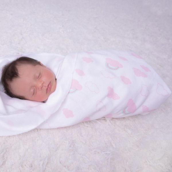 Imagem de Cueiro fralda de pano swaddle flanelado papi 3 peças