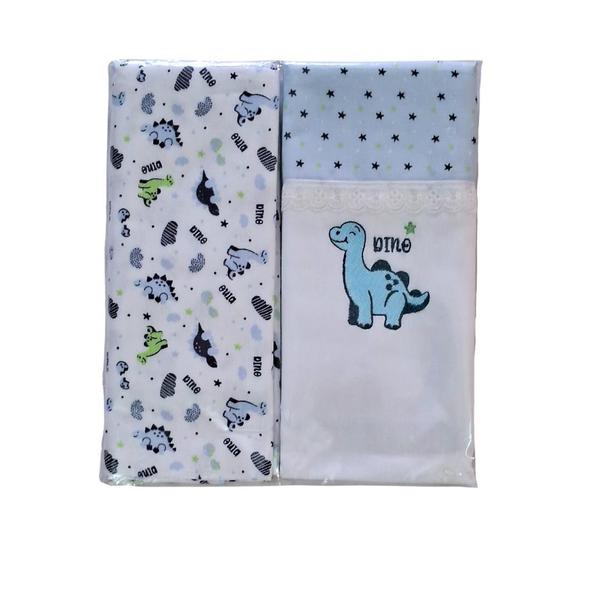 Imagem de Cueiro Manta Bebê Kit c/02 Un 80x80cm Flanelado - Baby Gijo