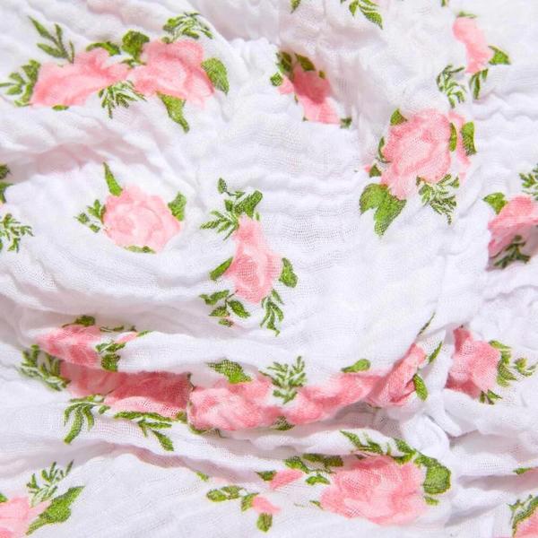 Imagem de Cueiro Premium 03 Unidades Fibras de Bamboo Rosa 1,20M X 1,20M Swaddle Menina