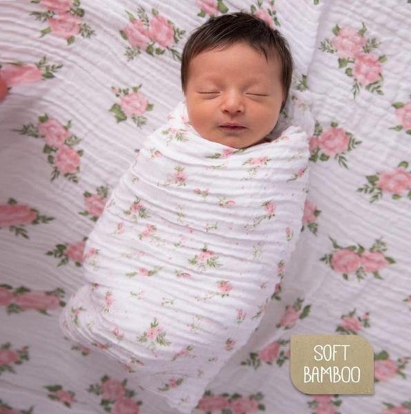 Imagem de Cueiro Swaddle Estampado Com 3 Pçs Floral 1,20m X 1,20m Papi