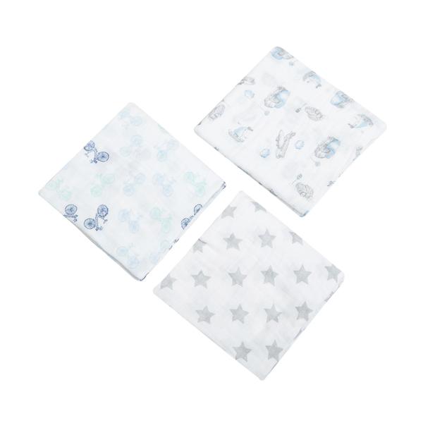 Imagem de Cueiro Swaddle Papi Soft Estampado 1,0M X 80Cm Contem 03 Un