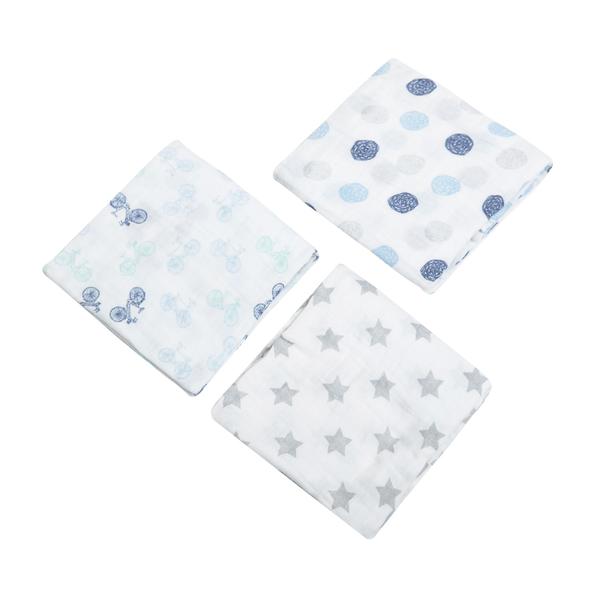 Imagem de Cueiro swaddle papi soft estampado 80cm x 80cm contem 03 un- para bebe- enxoval- charutinho