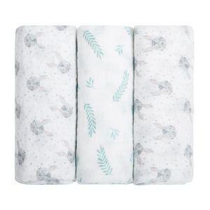 Imagem de Cueiro Swaddle Soft 100% Algodão Bebê 1,0M X 80cm C/3 Unidades