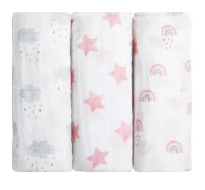 Imagem de Cueiro swaddle soft estampado - 1.0m x80c m - 3 unidades  15441741 - papi 