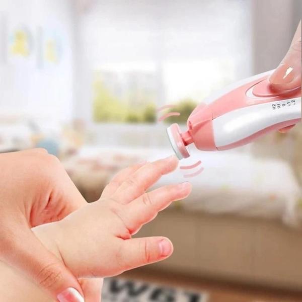 Imagem de Cuidado para bebês Baby Nail Trimmer Cortador Lixador Aparador de Unha para Bebe com Luz Led rosa