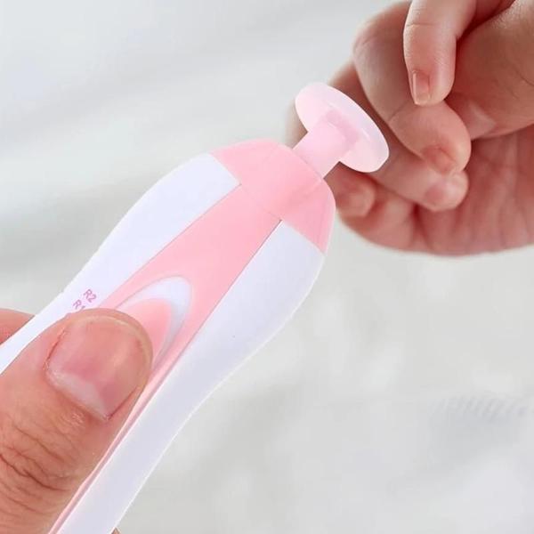 Imagem de Cuidado para bebês Baby Nail Trimmer Cortador Lixador Aparador de Unha para Bebe com Luz Led rosa