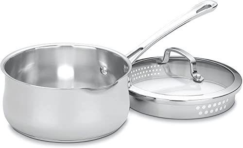 Imagem de Cuisinart Contorno Inoxidável 2-Quart Pour Panela com Capa, Prata