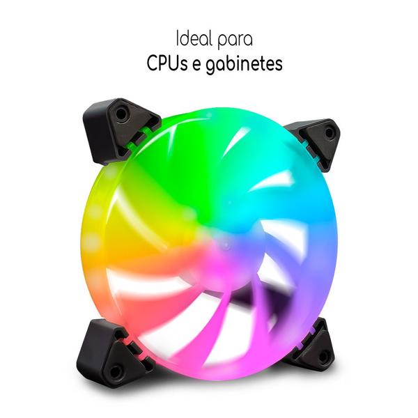 Imagem de Culerss Pc Silencioso 2 Un Com Led Cores Rgb Resfria Eficaz