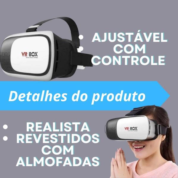 Imagem de Culos Vr Box - Realidade Virtual 3D + Controle Branco