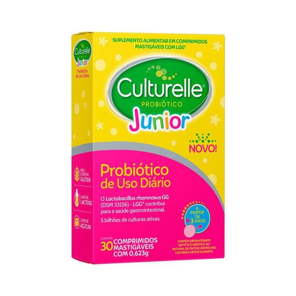 Imagem de Culturelle Probiotico Junior Com 30 Comprimidos Mastigaveis 0,623g - Cellera Farma