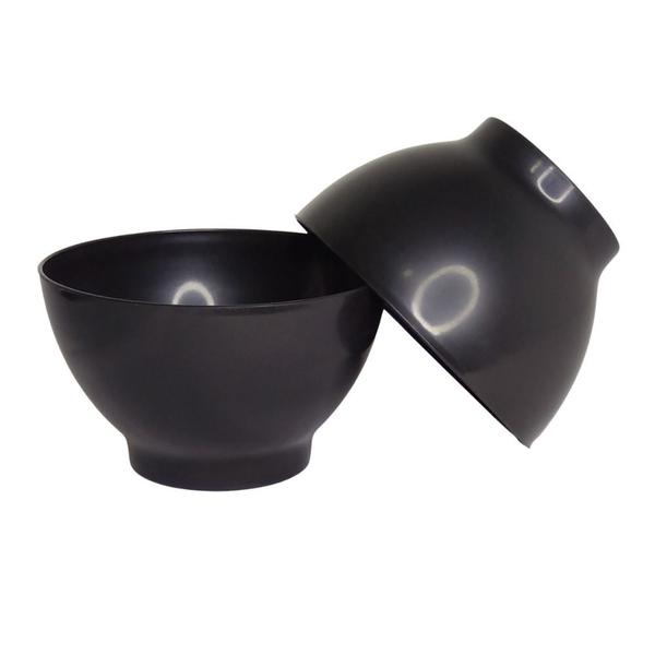 Imagem de Cumbuca Bowl P/ Caldos Sopa 700ml Plástico Servir Buffet 12 Peças Preto