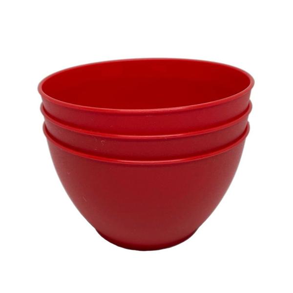 Imagem de Cumbuca Bowl P/ Caldos Sopa 700ml Plástico Servir Buffet 50 Peças Vermelho