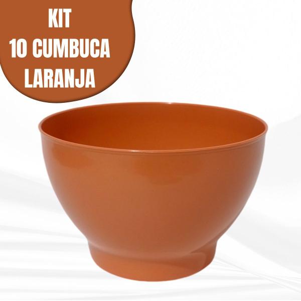 Imagem de Cumbuca Tigela Vasilhas Pote 700ml Kit 10 und Petiscos Caldos Sorvete Açaí Porções Sopa Sobremesa