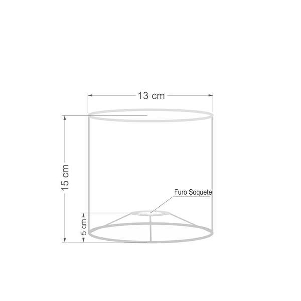 Imagem de Cúpula abajur e luminária cilíndrica vivare cp-7001 Ø13x15cm - bocal nacional