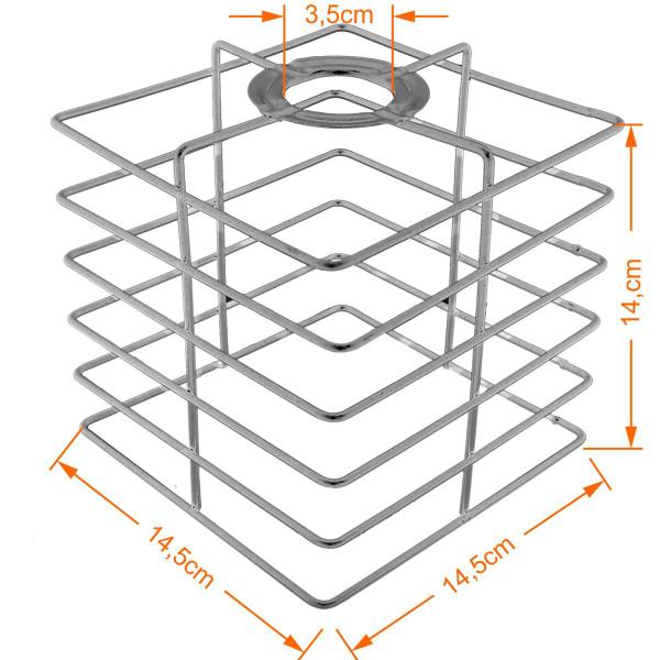 Imagem de Cupula de Aramado Boxy Preto Para Pendentes e Abajures