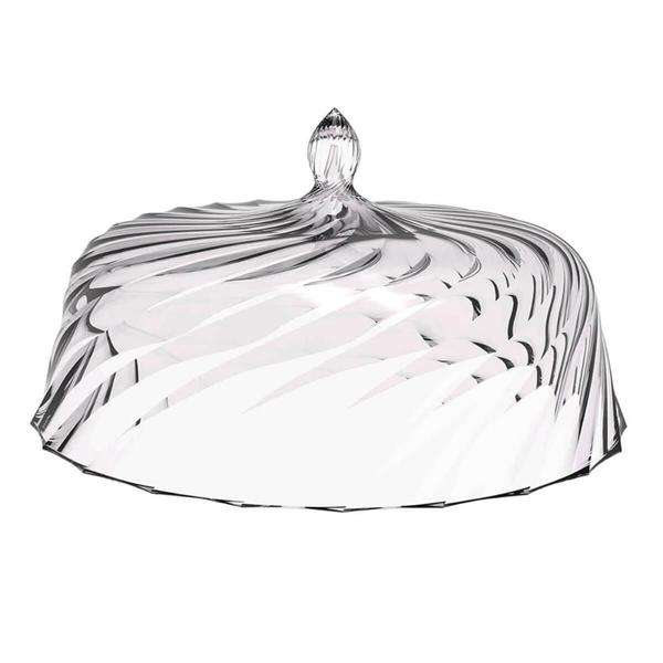 Cúpula de Plástico 30cm Transparente para Bolos Tortas Doces Pratos Glassy Crippa Imagem de Cúpula de Plástico 30cm Transparente para Bolos Tortas Doces Pratos Glassy Crippa
