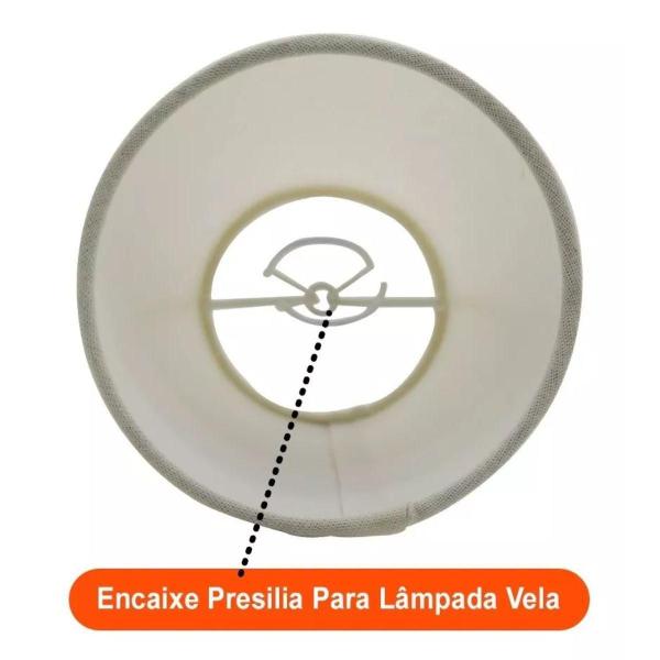 Imagem de Cupula De Tecido Algodão Para Lustre Ref 99 Encaixe Lâmpada