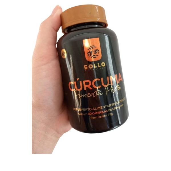 Cur cuma Com Pimenta Preta - 60 caps - Sollo Nutrition Imagem de Cur cuma Com Pimenta Preta - 60 caps - Sollo Nutrition