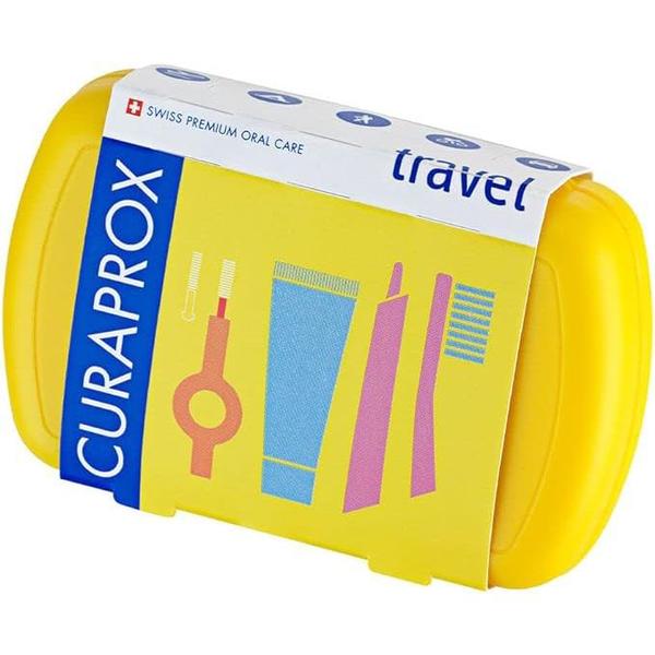 Imagem de Curaprox 2 uni KIT Viagem Escova 5460 + Escova Interdental + Creme Dental 10ML + Estojo Colorido