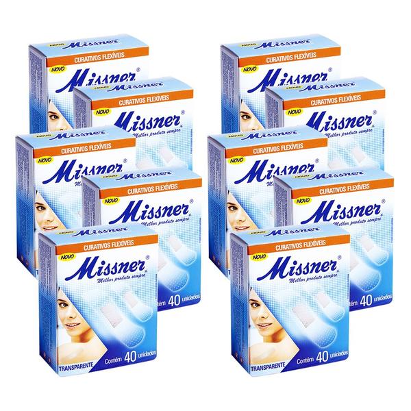 Imagem de Curativo Adesivo Flexível Transparente Novo (MISSNER) - Kit 10 Caixas