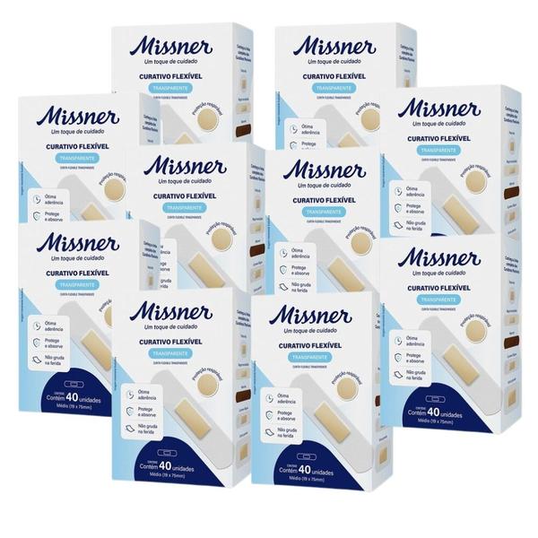 Curativo Adesivo Flexível Transparente Novo (MISSNER) - Kit 10 Caixas Imagem de Curativo Adesivo Flexível Transparente Novo (MISSNER) - Kit 10 Caixas