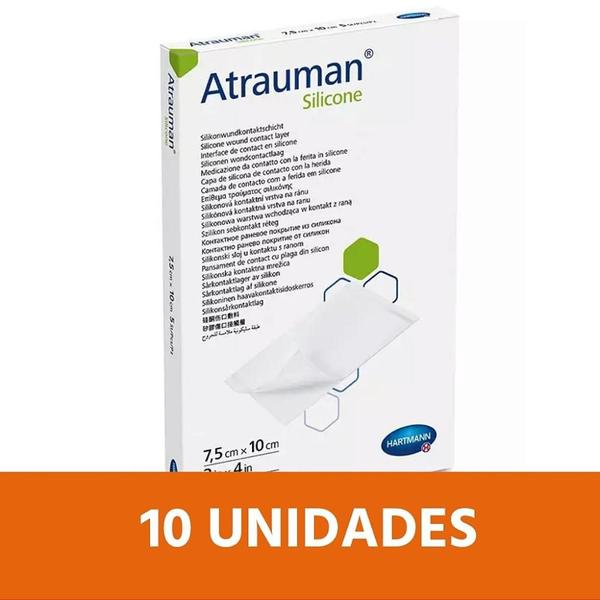 Imagem de Curativo Atrauman Silicone Layer 7,5x10cm Unidade - Hartmann