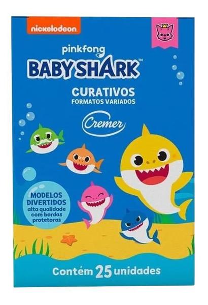 Imagem de Curativo Cremer Baby Shark C/25 un KIT COM 2 UNIDADES