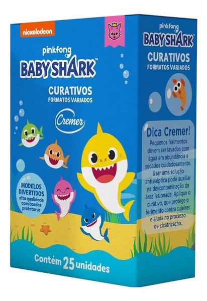 Imagem de Curativo Cremer Baby Shark C/25 un KIT COM 3 UNIDADES