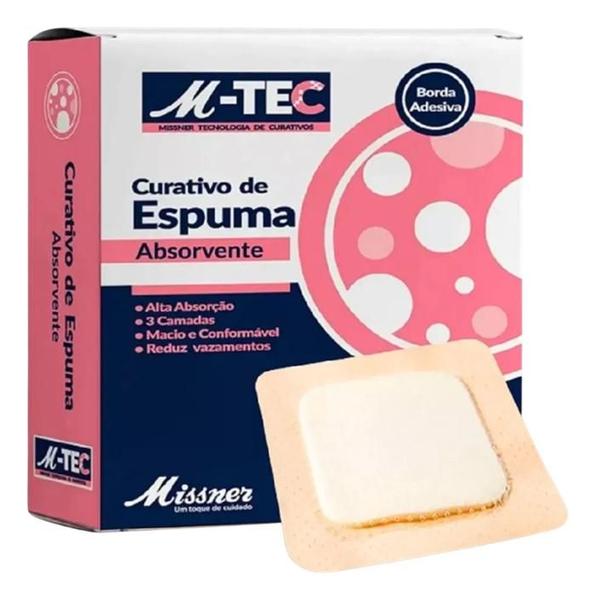 Imagem de Curativo De Espuma M-tec Não Aderente 10x10cm KIT C/3 UN