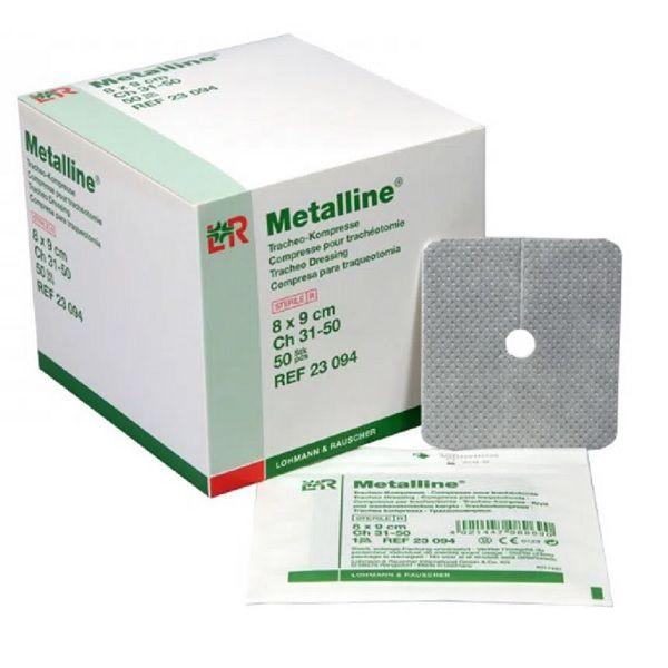 Curativo Esteril Absorvente Metalline para Traqueostomia 8 X 9 CM 50 UNID - Lohmann & Rauscher Imagem de Curativo Esteril Absorvente Metalline para Traqueostomia 8 X 9 CM 50 UNID