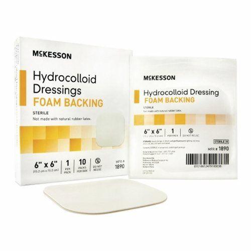 Imagem de Curativo hidrocolóide 6 x 6 polegadas estéril off white 1 cada por McKesson (pacote com 6)