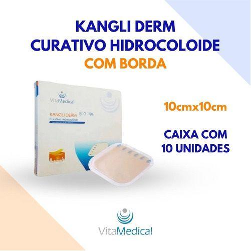 Imagem de Curativo hidrocoloide com borda Para feridas 10x10cm Caixa com 10 unidades Vitamedical