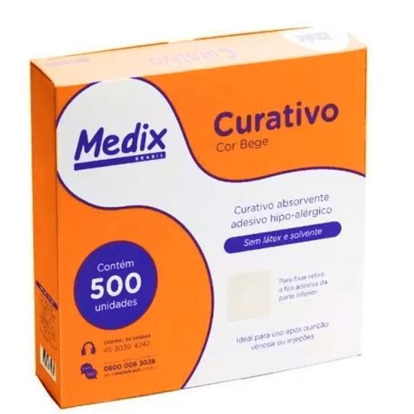 Imagem de Curativo Hipoalergênico Bege - 500 Unidades - Medix