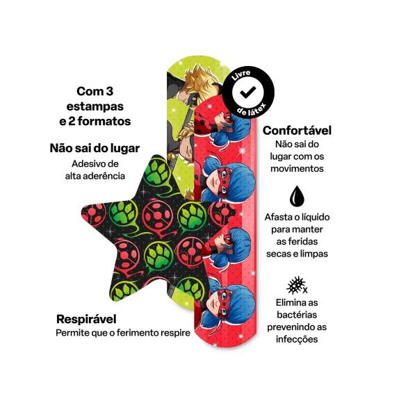 Imagem de Curativo Infantil Estampado Lady Bug Caixa com 60 unidades Multi Saúde