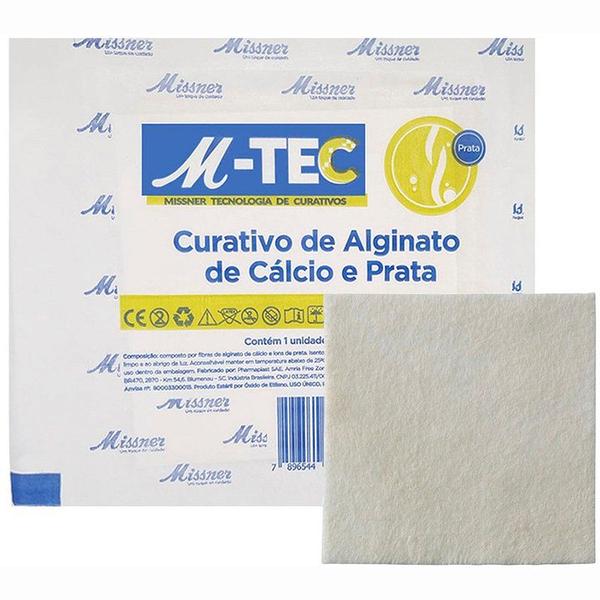 Imagem de Curativo M-tec Alginato de Cálcio com Prata 1 Unidade 10cm x 10cm Missner