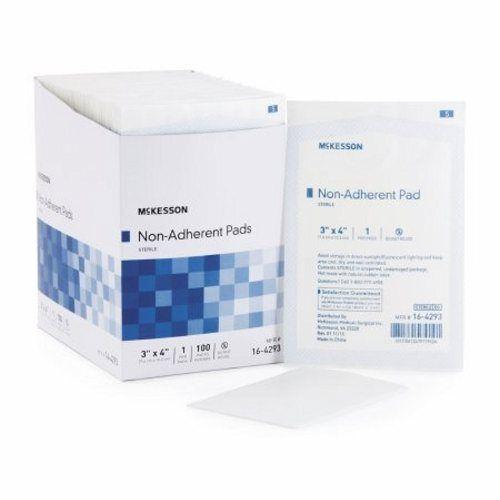 Curativo não aderente McKesson mistura de náilon/poliéster 3 x 4 polegadas estéril 100 unidades da McKesson (pacote com 4) Imagem de Curativo não aderente McKesson mistura de náilon/poliéster 3 x 4 polegadas estéril 100 unidades da McKesson (pacote com 4)