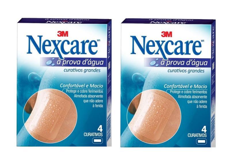 Imagem de Curativo Nexcare 3M À Prova D'água Com 8 Curativos Grandes