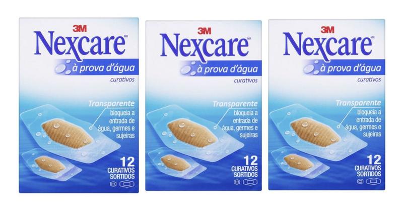 Imagem de Curativo Nexcare 3M À Prova D'água Transparente Com 36Un.