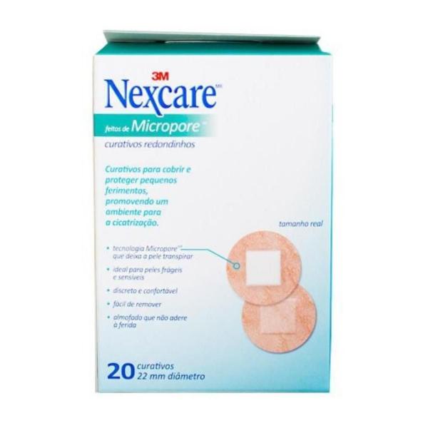 Imagem de Curativo Nexcare 3M Micropore Redondo Acne Espinha Kit 2 cx